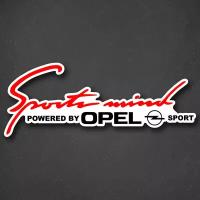 Наклейка на авто "Sport Mind OPEL - Спортивный разум OPEL" 24x9 см