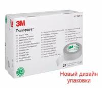 Transpore - хирургический лейкопластырь из пористого полиэтилена, 1,25см х 9,1м, 24 шт/уп (1527-0)