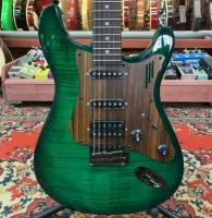 Электрогитара U-One by Magneto US-11P Stratocaster HSS Flame Maple Transparent Green - U-One by Magneto