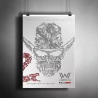 Постер плакат для интерьера "Сериал: Мир Дикого Запада. Westworld" / Декор дома, офиса, комнаты, квартиры, детской A3 (297 x 420 мм)