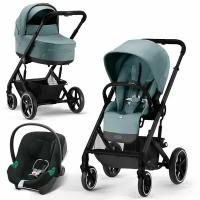 Коляска 3в1 Cybex Balios S Lux, цвет Sky Blue BLK / Volcano Black