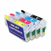 Картриджи ДЗК Epson SX525WD, SX535WD, SX620FW, B42WD, BX525WD, T1291-T1294 комплект 4шт с авточипам (No Name)