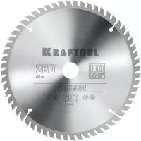 KRAFTOOL PRECISION 260х30мм 60Т, диск пильный по дереву