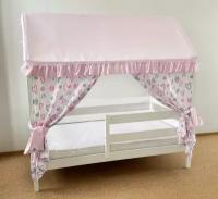 Текстиль на кровать домик 80х160 см (сердечки-розовый) ТД-19