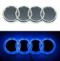 Шильдик эмблема ауди светящаяся 5D 12V для автомобилей Audi