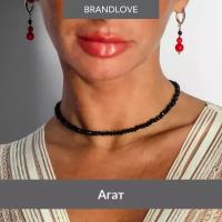 Чокер BL Jewelry Natural, агат, халцедон, гeлиoлит