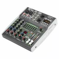 Беспроводной EQ звуковой микшер LOMEHO AM-AX4, 2-моно/2-стерео канальный микшер, DJ-консоль с USB, Bluetooth