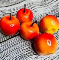 Искусственные фрукты для декора "Яблоко" 30х35 мм красные / Муляж фруктов 5 шт