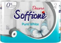 Туалетная бумага Soffione Decoro Pure White 2 слоя 12 рулонов 1шт