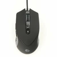 Мышь игровая Gembird MG-770, USB, чёрн, 3200DPI, 7 кн, рег. подсв, каб. тканевый 1.8 м