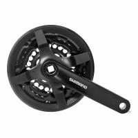 Система шатунов SHIMANO TY301, 3x7/8ск, 150мм, SQR, 42/34/24T, с защитой, черный, б/уп