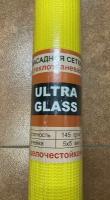 Сетка штукатурная 5х5 фасадная Ulta Glass (1х20м) 145 г/кв.м стеклотканевая, желтая