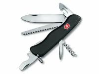 Нож Victorinox Forester, 111 мм, 12 функций, с фиксатором лезвия, черный