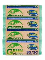 Мешки для мусора Celesta Green 7 мкм. 35 литров 30 шт./рул. х 4 шт