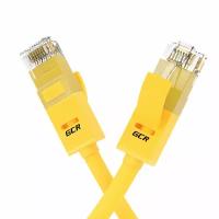 Патч корд LAN кабель GCR для подключения интернета cat5e RJ45 1Гбит/c 1 метр патч-корд UTP желтый