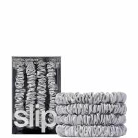Slip Набор тонких резинок для волос из шелка Silver