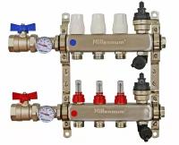 Коллекторная группа Millennium KGKR1006 1", 6 выхода 3/4" с кранами (с расходомерами)