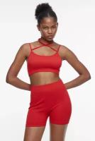 Спортивная одежда женская Befree Топ-бюстгальтер спортивный в рубчик со стрепами 2336206003-70-S-M красный размер S-M