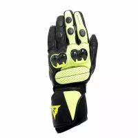 Мотоперчатки мужские кожаные длинные Dainese IMPETO D-DRY GLOVES Black/Fluo-Yellow, L