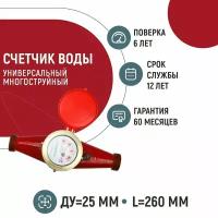 Счетчик воды универсальный ЭКОМЕРА-25Ч многоструйный