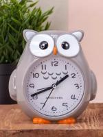 Часы настольные с будильником Lovely owl gray