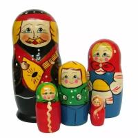 Матрешка Семья (батюшка) (5 в 1) (RNToys) Д-541