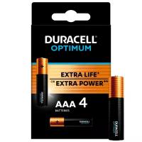 Aлкалиновые батарейки Duracell Optimum AAA LR03 4шт