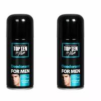 Top Ten Дезодорант-спрей COOL POWER с ярким ароматом ментола for men, 150 мл, 2 шт