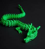 Дракон подвижный 3D-зеленый