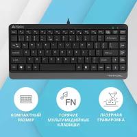 Клавиатура A4 Fstyler FK11 серый USB slim