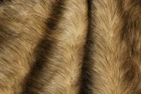 Ткань Мех искусственный енот-коати в бежевых тонах, ш142см, 0,5 м
