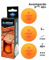 Мячи для настольного тенниса DONIC-Schildkrot Avantgarde 3*** 40+ оранж. 3 шт