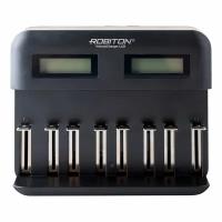 Зарядное устр-во ROBITON VolumeCharger LCD для 1-8 акк. ААА,АА/1-4 C,D, ток 1800мА, USB 5В