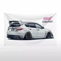 Флаг плакат баннер JDM Subaru Impreza WRX STI Субару Импреза