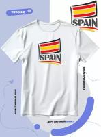 Футболка стилизованный флаг испании spain