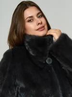 Норковая шуба HJ Imperia Furs с высоким воротником-стойкой 50 размера