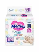 Подгузники Merries 1 NB 3-5 кг, 24 шт