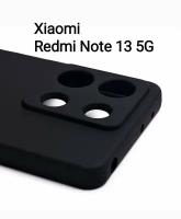 Xiaomi Redmi Note 13 5G Силиконовый чёрный чехол для ксиоми редми ноут 13 5ж бампер накладка защита камеры