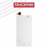 Сенсорное стекло (тачскрин) для мобильного телефона (смартфона) ZTE Blade AF3, 4", белое