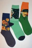Носки Frida, размер 35-44, зеленый, мультиколор