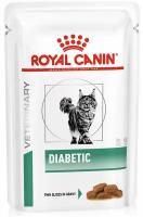 Влажный корм для кошек Royal Canin Diabetic, при сахарном диабете, профилактика избыточного веса 85 г (кусочки в соусе) 12шт в упаковке
