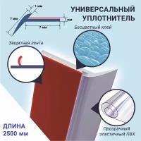 Мягкий край для плинтусов и порожков, уплотнитель UUS10101 длина 2500 мм