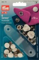 Кнопки Джерси для легких тканей 12мм, белый, 6 шт PRYM 390171