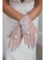 Свадебные фатиновые перчатки невесты прозрачные с декором Romantic Wedding 6