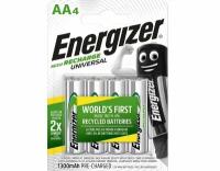 Аккумулятор Ni-Mh 1300 мА·ч 1.2 В Energizer Accu Recharge Universal AA, в упаковке: 4 шт