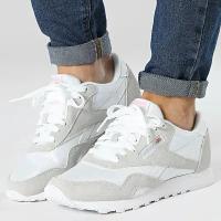 Кроссовки Reebok Classic Nylon, размер 5,5 US, белый, бежевый