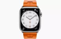 Умные часы Apple Watch Hermès Series 9 GPS + Cellular 45mm Stainless Steel Case with Orange Kilim Single Tour