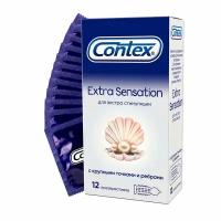 Презервативы Contex Extra Sensation, с крупными точками и ребрами, 12 шт