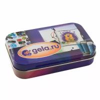 Металлическая коробочка для мелкой фурнитуры gela.ru 95 х 60 х 21 мм фиолетовый HEMLINE SPEC/GELA. RU