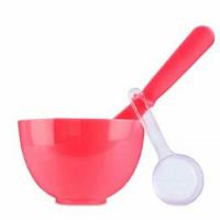 Набор для нанесения альгинатных масок Beauty Set Red (RubberBailSmall/SpatulaМiddle/MeasuringCup)3шт